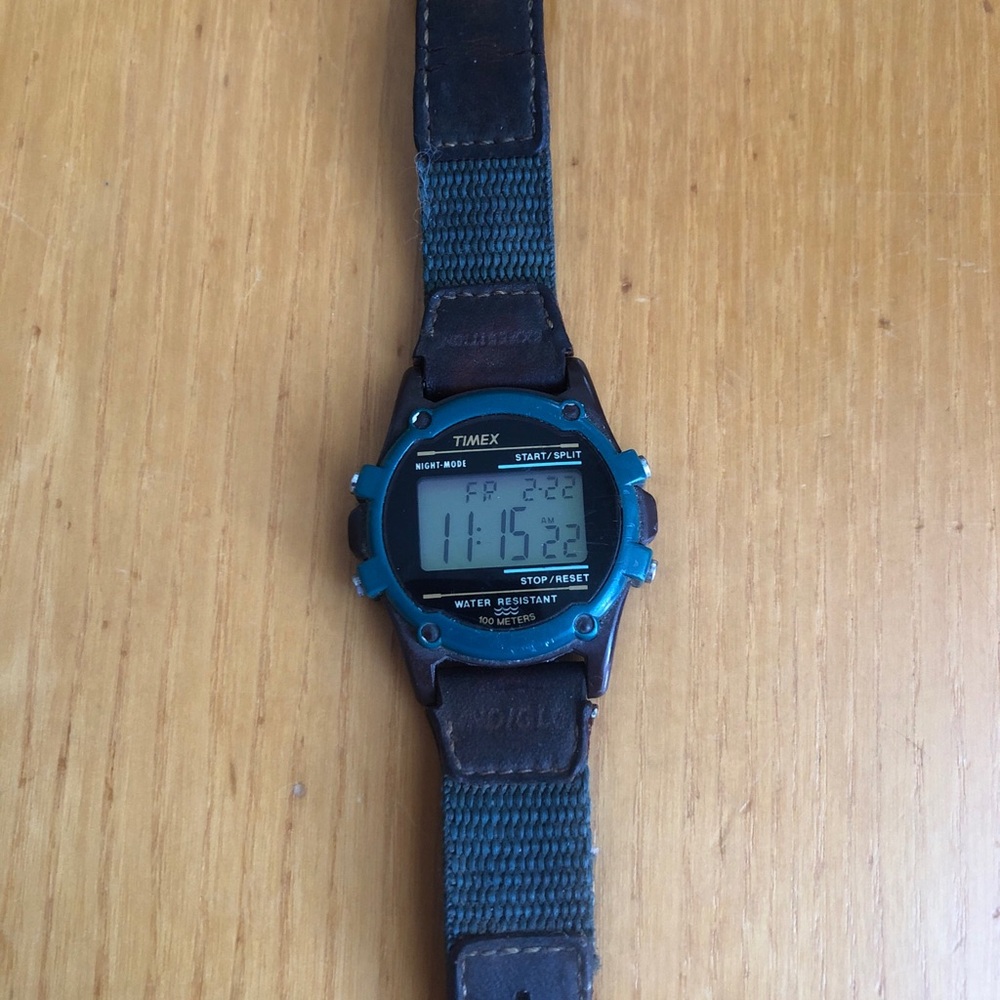 Timex Black and Blue Digital Smartwatch